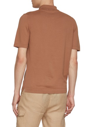 背面 - 点击放大 - EQUIL - Half Zip Cotton Polo Shirt