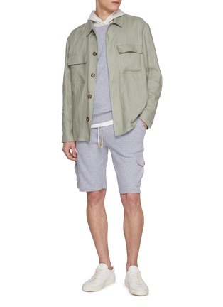 模特儿示范图 - 点击放大 - EQUIL - Drawstring Elasticated Waist Bermuda Shorts