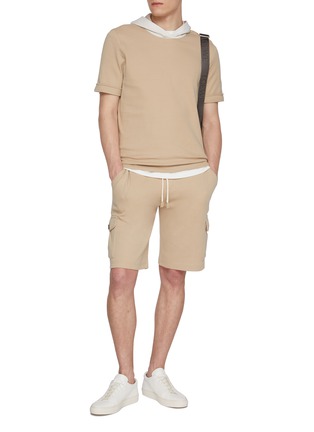 模特儿示范图 - 点击放大 - EQUIL - Drawstring Elasticated Waist Bermuda Shorts