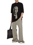 模特儿示范图 - 点击放大 - RICK OWENS DRKSHDW - Wide Leg Drawstring Waist Cotton Pants