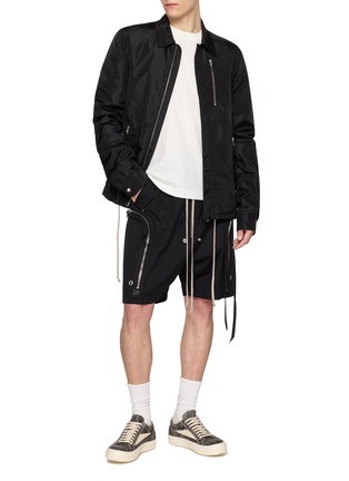 模特儿示范图 - 点击放大 - RICK OWENS DRKSHDW - Concealed Zip Front Jacket