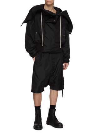 模特儿示范图 - 点击放大 - RICK OWENS DRKSHDW - Alice Cropped Nylon Canvas Parka Jacket