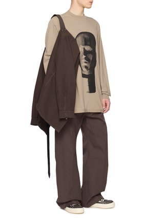 细节 - 点击放大 - RICK OWENS DRKSHDW - Larry Jumbo V-Neck Cotton Shirt
