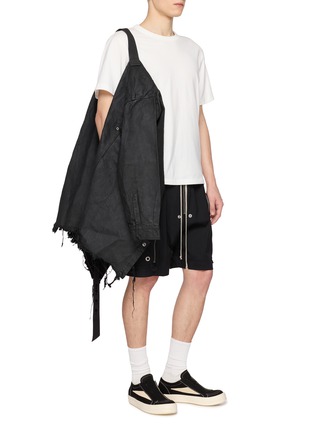 细节 - 点击放大 - RICK OWENS DRKSHDW - Lido Larry Convertible Dark Wash Denim Shirt