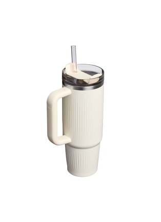 细节 –点击放大 - STANLEY - The Quencher H2.0 FlowState™ Fluted Tumbler 30oz — Cream Gloss
