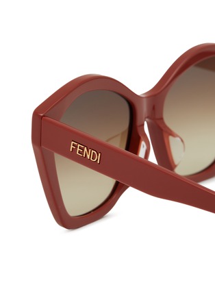 细节 - 点击放大 - FENDI - Lettering Acetate Angular Sunglasses