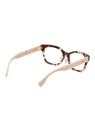 模特儿示范图 - 点击放大 - FENDI - FF Diamonds Acetate Angular Optical Glasses