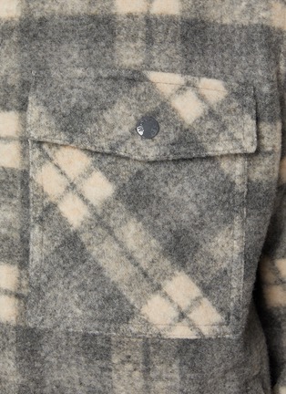  - MONCLER - Checkered Zip Up Shirt Jacket