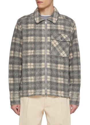 首图 - 点击放大 - MONCLER - Checkered Zip Up Shirt Jacket