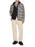 模特儿示范图 - 点击放大 - MONCLER - Checkered Zip Up Shirt Jacket