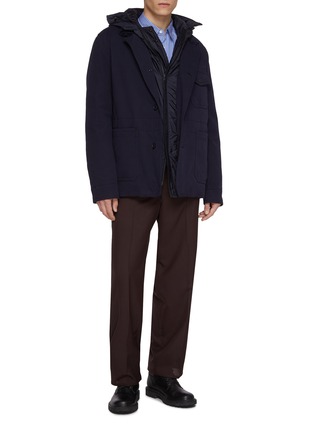 模特儿示范图 - 点击放大 - MONCLER - 双面穿羽绒夹克