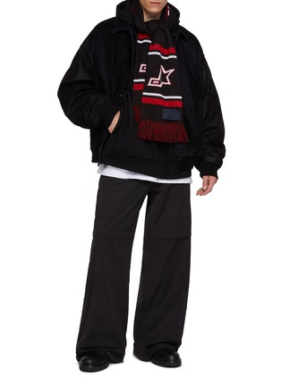 模特儿示范图 - 点击放大 - JUUN.J - 膝盖褶皱阔腿长裤