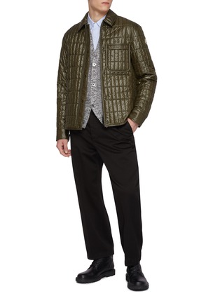 模特儿示范图 - 点击放大 - MONCLER - Madiere Quilted Padded Shirt Jacket