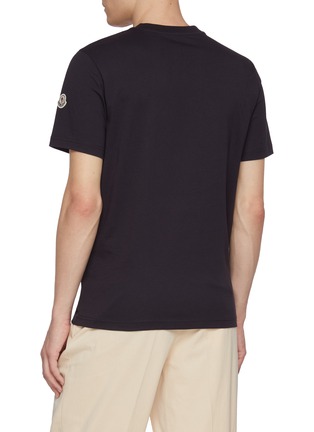 背面 - 点击放大 - MONCLER - Embroidered Rose Patch Pocket Cotton T-Shirt