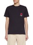 首图 - 点击放大 - MONCLER - Embroidered Rose Patch Pocket Cotton T-Shirt
