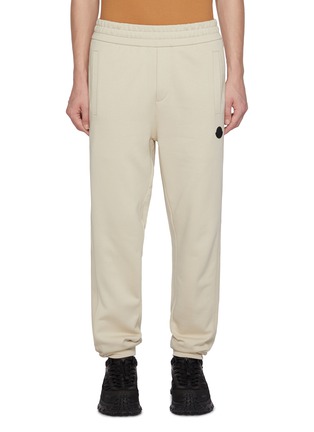 首图 - 点击放大 - MONCLER - Logo Patch Cotton Fleece Sweatpants