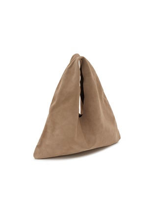 模特儿示范图 - 点击放大 - THE ROW - 小号 BINDLE 绒面皮手袋