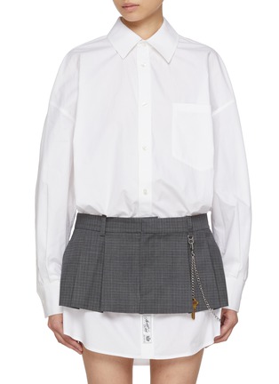 首图 - 点击放大 - ALEXANDERWANG - 拼接衬衫式连衣裙