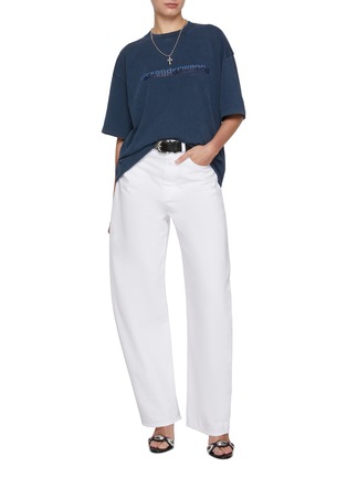 模特儿示范图 - 点击放大 - ALEXANDERWANG - LOGO 印花纯棉 T 恤