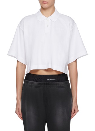 首图 - 点击放大 - ALEXANDERWANG - LOGO 刺绣纯棉 POLO 衫