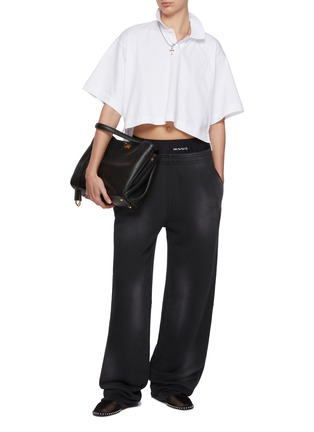 模特儿示范图 - 点击放大 - ALEXANDERWANG - LOGO 刺绣纯棉 POLO 衫
