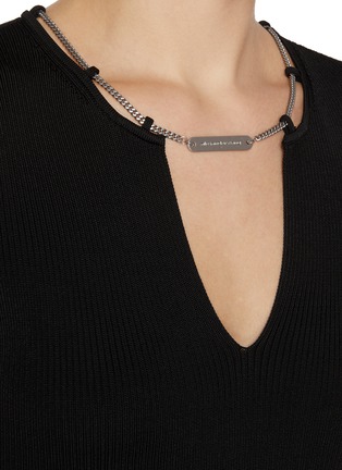  - ALEXANDERWANG - 项链饰 V 领连衣裙
