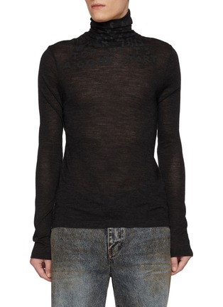 首图 - 点击放大 - MM6 MAISON MARGIELA - Printed Turtleneck Wool Top