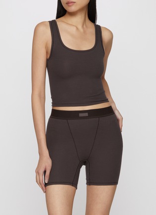 细节 - 点击放大 - SKIMS - COTTON RIB 平角短裤三件套