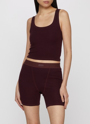 背面 - 点击放大 - SKIMS - COTTON RIB 平角短裤三件套