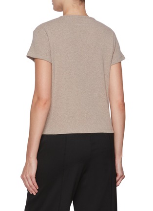 背面 - 点击放大 - MM6 MAISON MARGIELA - Logo Tab Ribbed T-Shirt