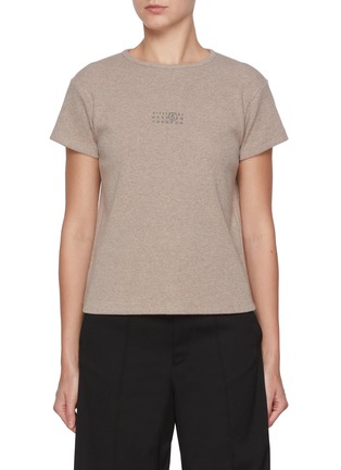 首图 - 点击放大 - MM6 MAISON MARGIELA - Logo Tab Ribbed T-Shirt