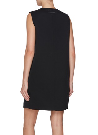 背面 - 点击放大 - MM6 MAISON MARGIELA - Sleeveless A-Line Tailoring Mini Dress