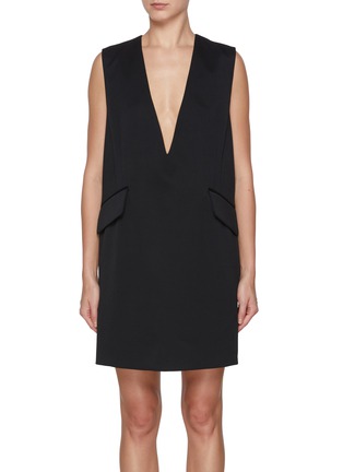 首图 - 点击放大 - MM6 MAISON MARGIELA - Sleeveless A-Line Tailoring Mini Dress