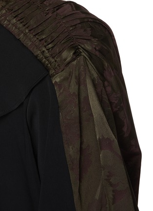  - MM6 MAISON MARGIELA - Convertible Floral Jacquard Gathered Sleeve Midi Dress
