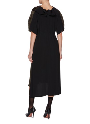 背面 - 点击放大 - MM6 MAISON MARGIELA - Convertible Floral Jacquard Gathered Sleeve Midi Dress