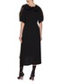 背面 - 点击放大 - MM6 MAISON MARGIELA - Convertible Floral Jacquard Gathered Sleeve Midi Dress