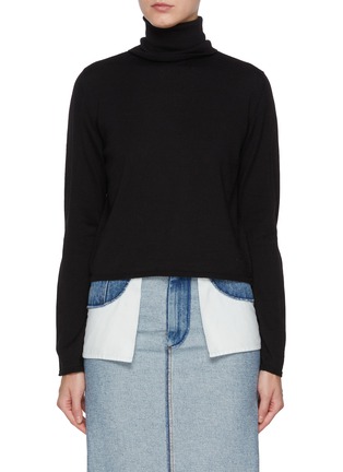 首图 - 点击放大 - MM6 MAISON MARGIELA - Elbow Patch Turtleneck Sweater