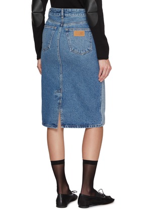 背面 - 点击放大 - MM6 MAISON MARGIELA - Contrast Pocket Panelled Denim Midi Skirt