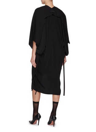 背面 - 点击放大 - MM6 MAISON MARGIELA - V 领褶皱连衣裙
