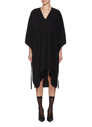 首图 - 点击放大 - MM6 MAISON MARGIELA - V 领褶皱连衣裙