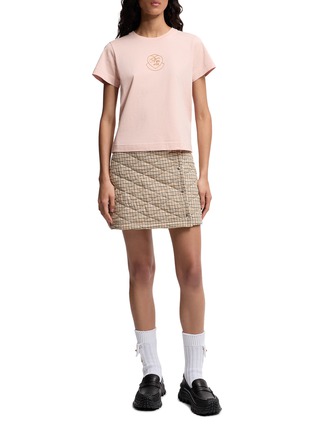 模特儿示范图 - 点击放大 - MONCLER - 刺绣短袖 T 恤