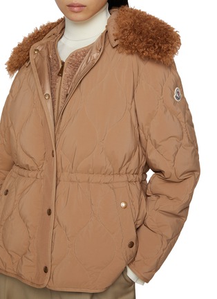  - MONCLER - 绒毛领绗缝羽绒夹克