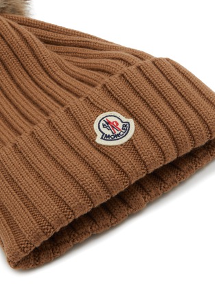 细节 - 点击放大 - MONCLER - LOGO 饰针织帽