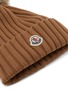 细节 - 点击放大 - MONCLER - LOGO 饰针织帽