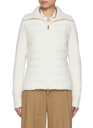 首图 - 点击放大 - MONCLER - 羽绒拼接针织开衫