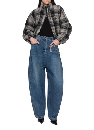 模特儿示范图 - 点击放大 - JUUN.J - 立领格纹夹克