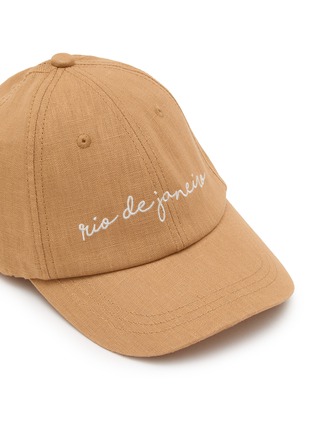 细节 - 点击放大 - FRESCOBOL CARIOCA - Fernando Embroidered Linen Cap