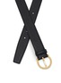 细节 - 点击放大 - THOM BROWNE - Round Buckle Grained Leather Belt