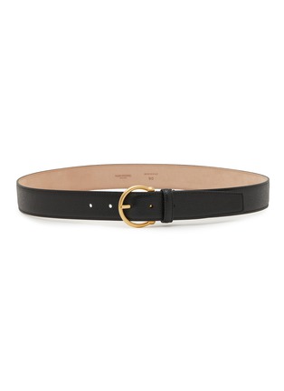 首图 - 点击放大 - THOM BROWNE - Round Buckle Grained Leather Belt
