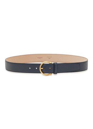 首图 - 点击放大 - THOM BROWNE - Round Buckle Grained Leather Belt